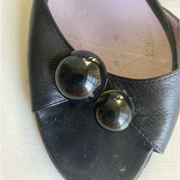 Adorable & Sexy Vintage Marc Jacob’s Black Slingback Heels 👠 with Balls on Toes - Picture 2 of 16